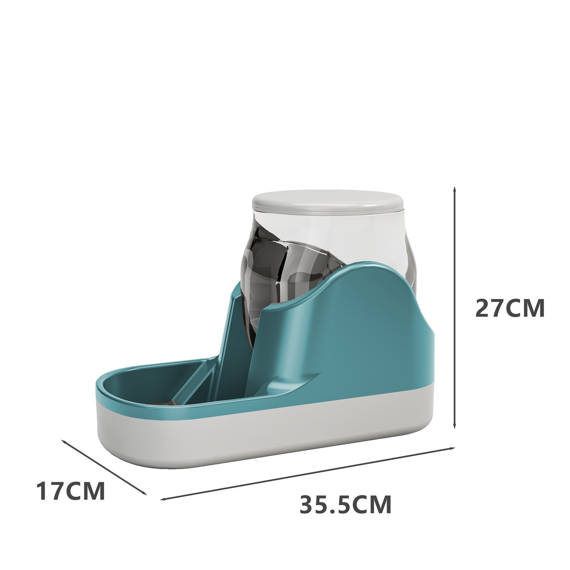 Gravity feeding system keeps food and water available