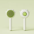 Pet grooming brush available in green colors