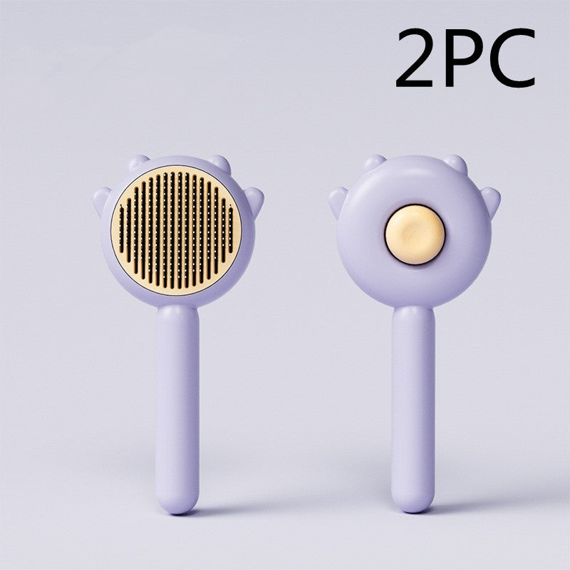 Pet grooming brush available in purple colors 2pc