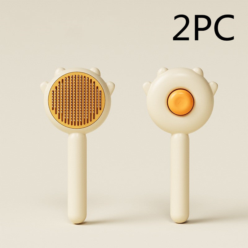 Pet grooming brush available in yellow colors 2pc