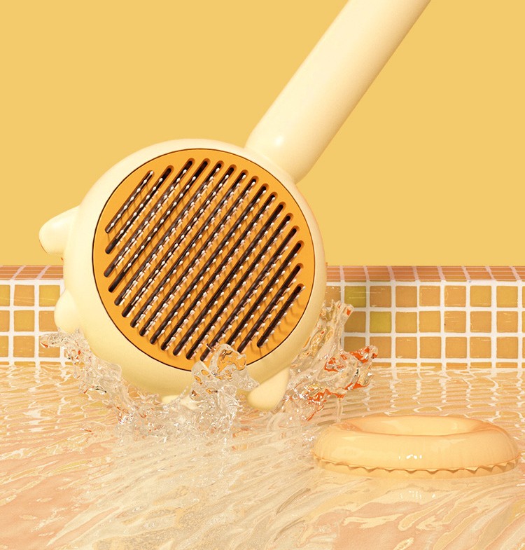 Professional pet grooming brush for reducing shedding and tangles